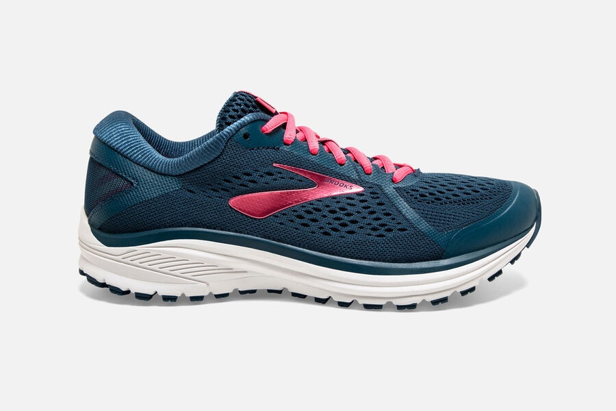 Brooks Men's Aduro 6 Road Running Shoes Blue/Pink/White HKSP-95384